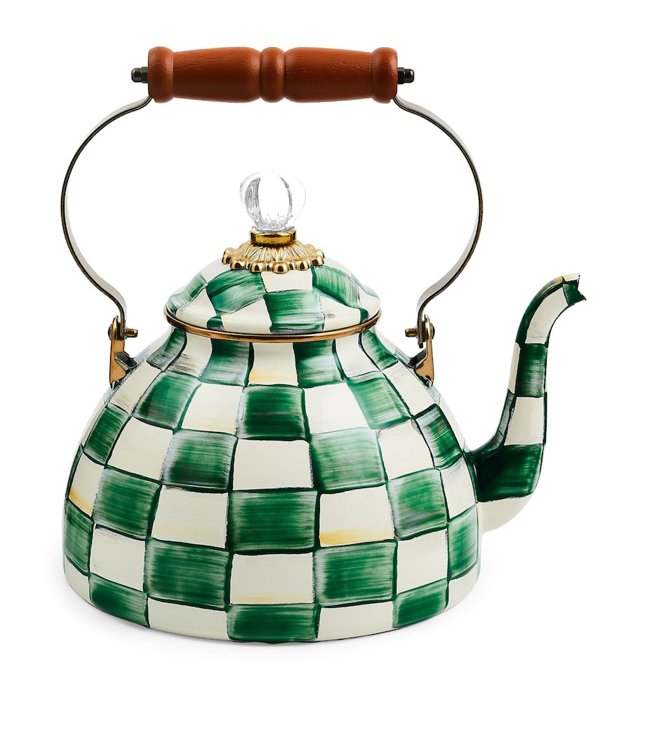 Emerald Check 3-Quart Tea Kettle