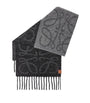 Grey Alpaca-Blend Anagram Scarf
