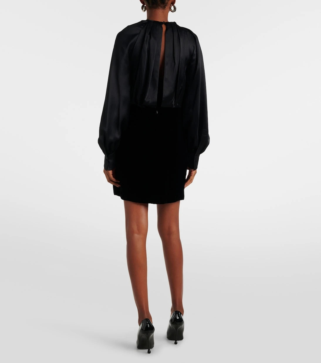 Max Mara - Zarella velvet and satin minidress