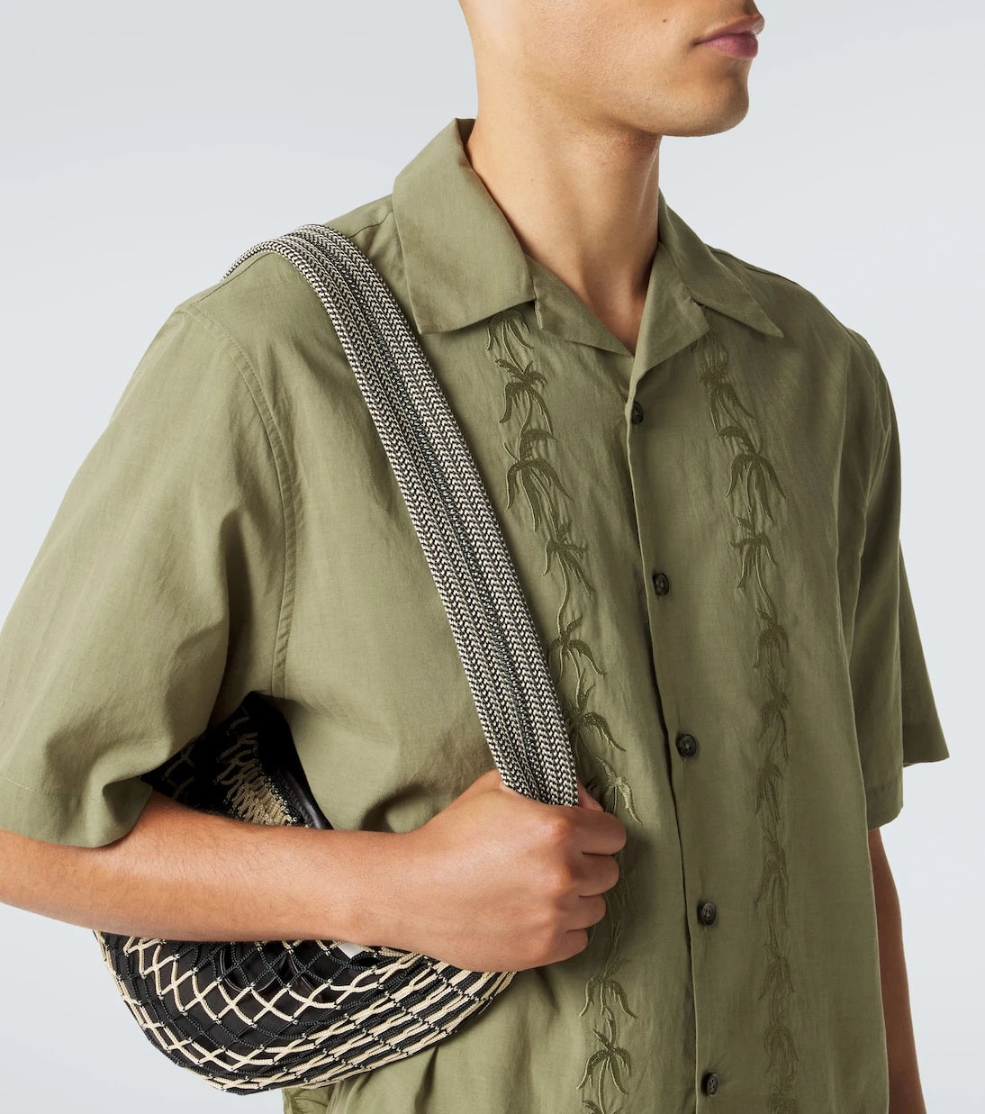Commas - Embroidered bowling shirt