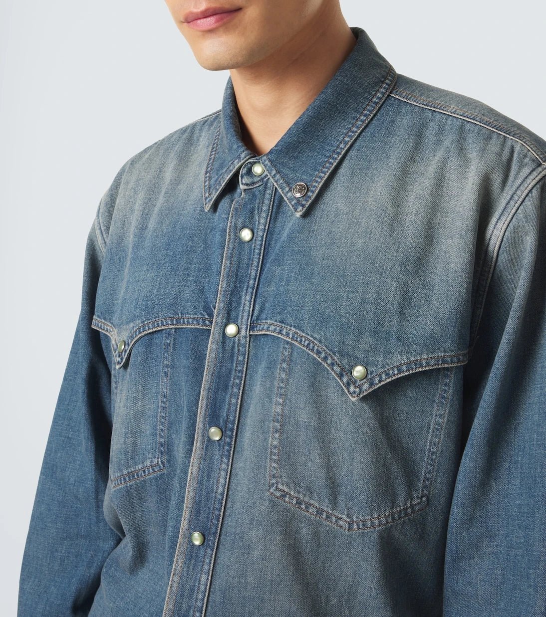 Versace - Medusa denim overshirt