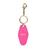 Pink Leather Yacht Tag Keyring
