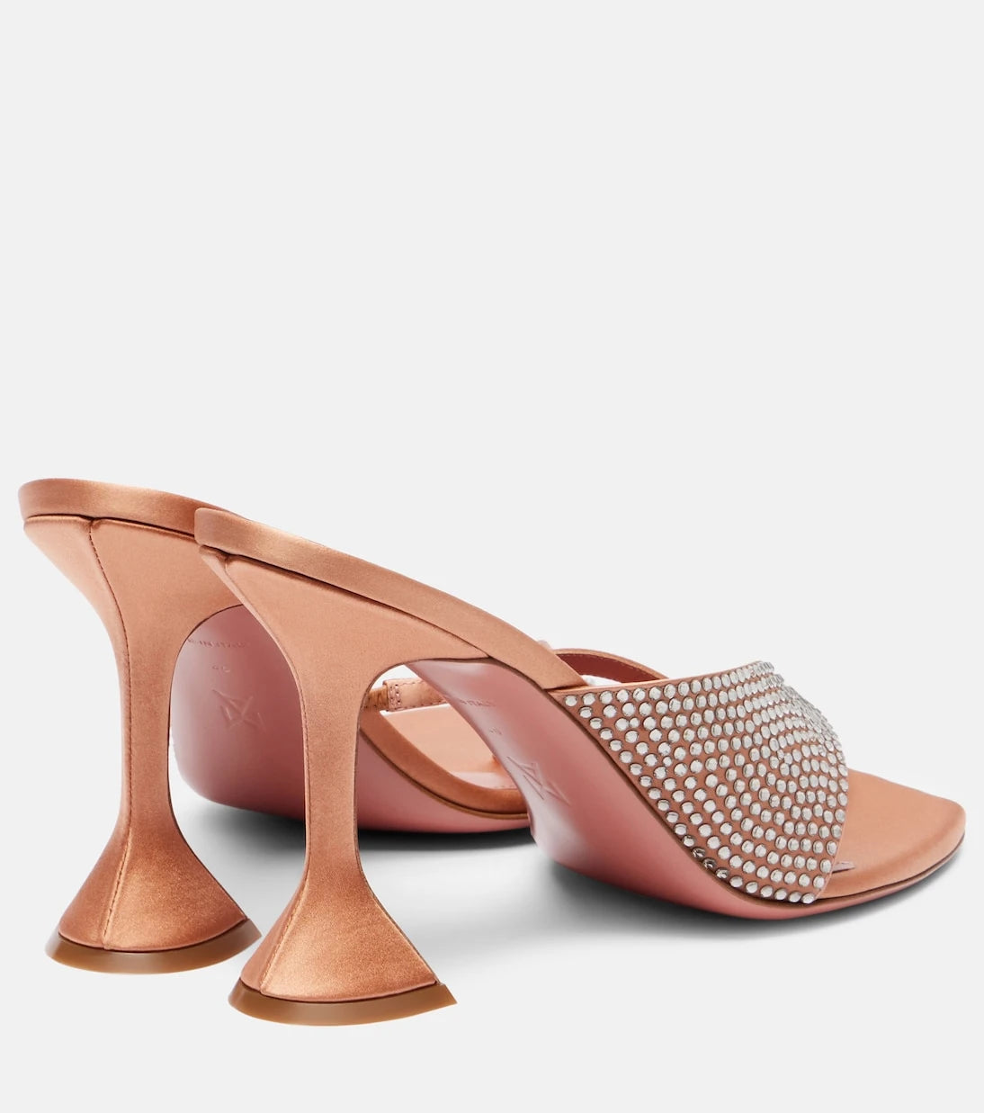 Amina Muaddi - Shiona 95 crystal-embellished satin mules