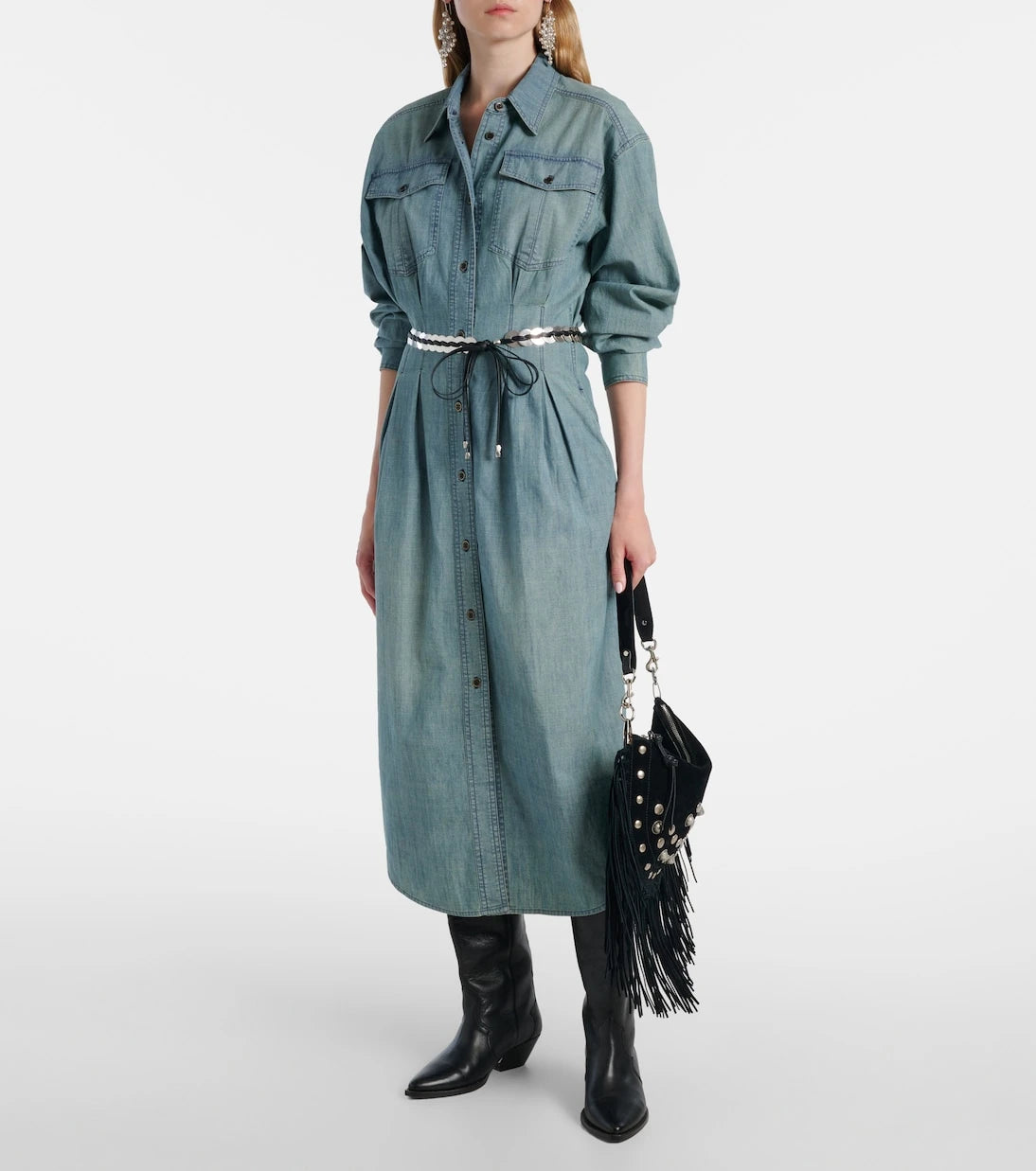 Marant Etoile - Nolwen chambray shirt dress