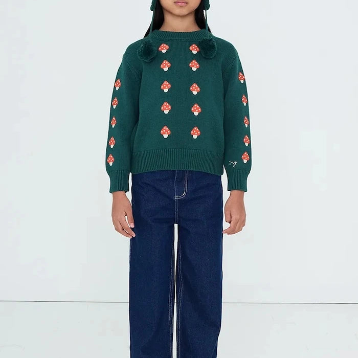 Pamuklu Çocuk Kazak MINI MUSHROOMS SWEATER