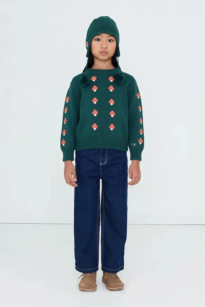 Pamuklu Çocuk Kazak MINI MUSHROOMS SWEATER