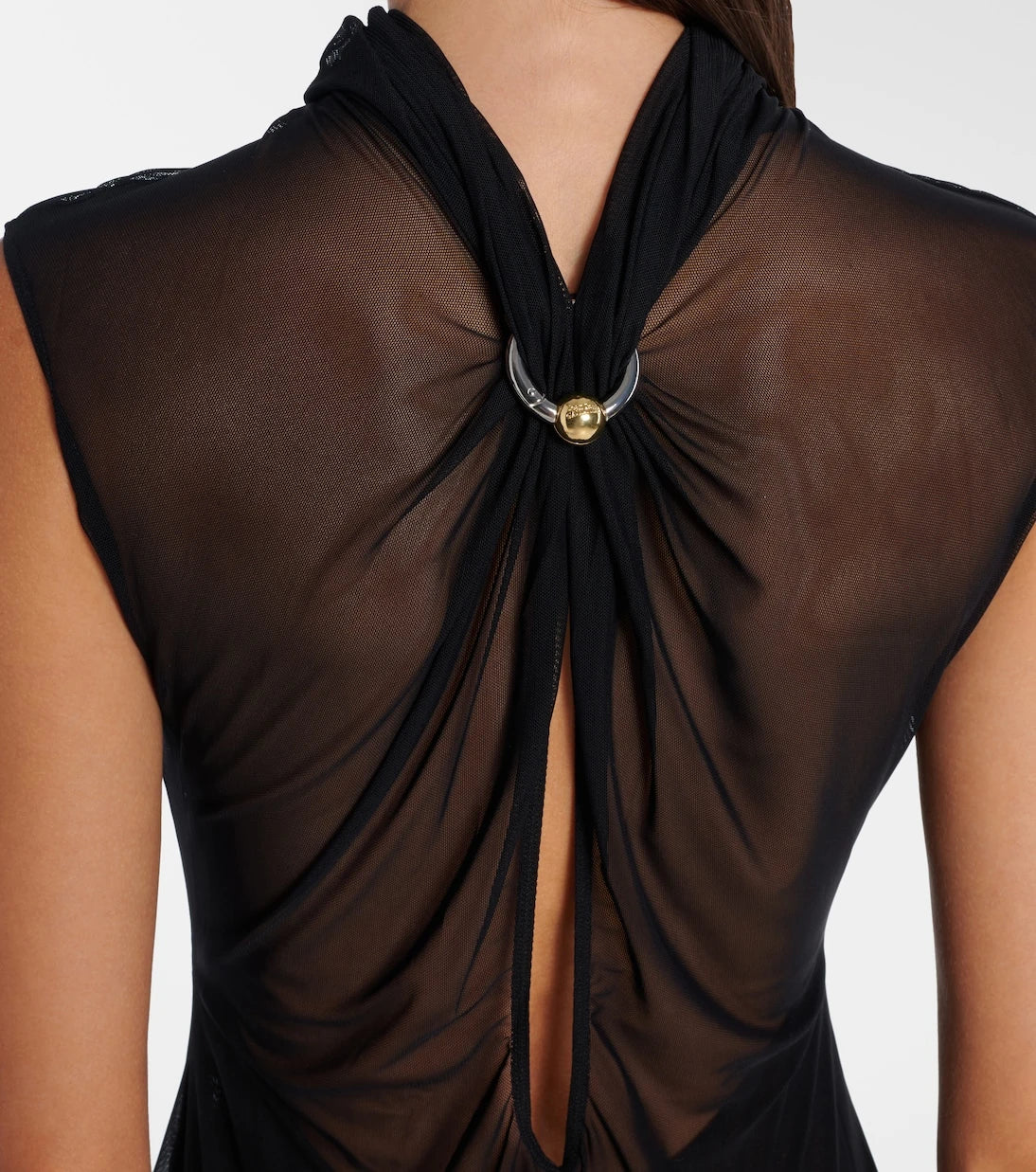 Jean Paul Gaultier - Sequined mesh maxi dress