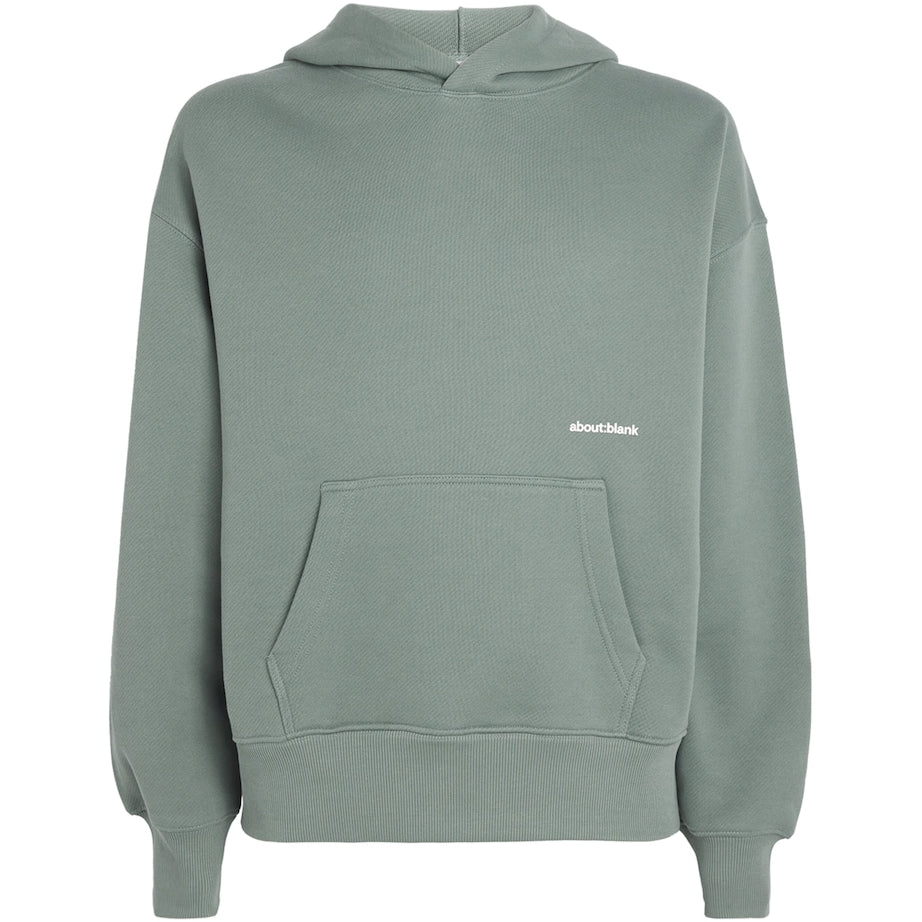 Cotton Logo Hoodie SAGE/ECRU