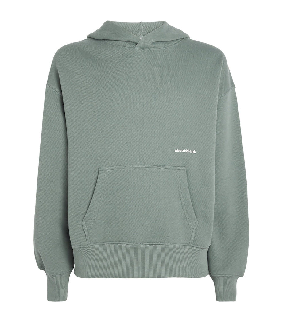 Cotton Logo Hoodie SAGE/ECRU