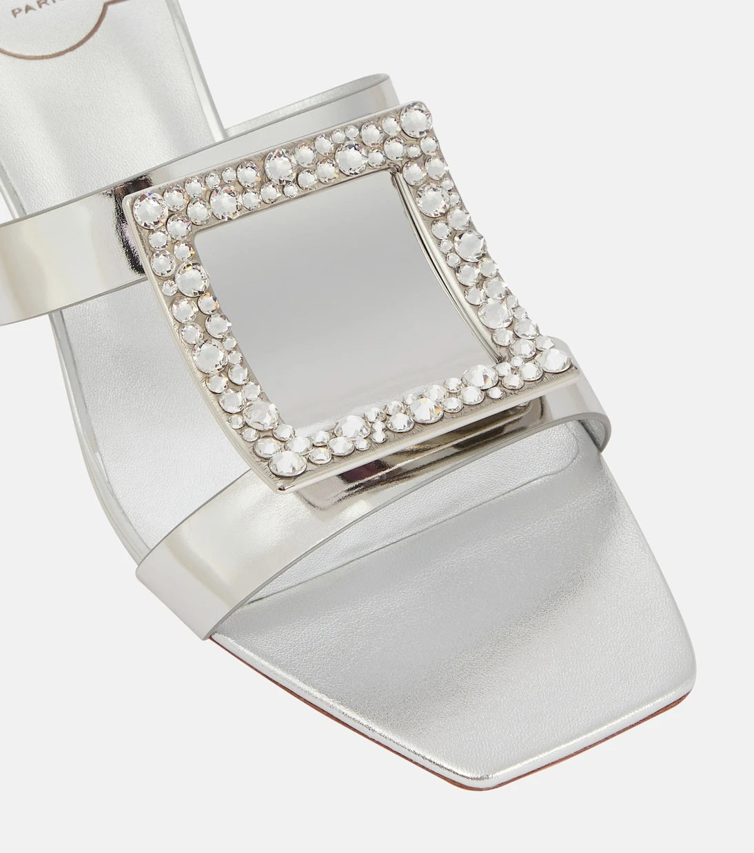 Roger Vivier - صندل بيكيفيف 45 من الجلد الميتاليك