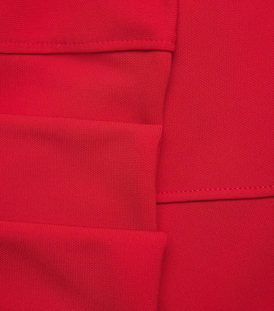 Lemaire Red Pocket-Detail Cowl-Neck Midi Dress