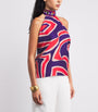 PUCCI Multi Silk Labirinto Print Halterneck Top