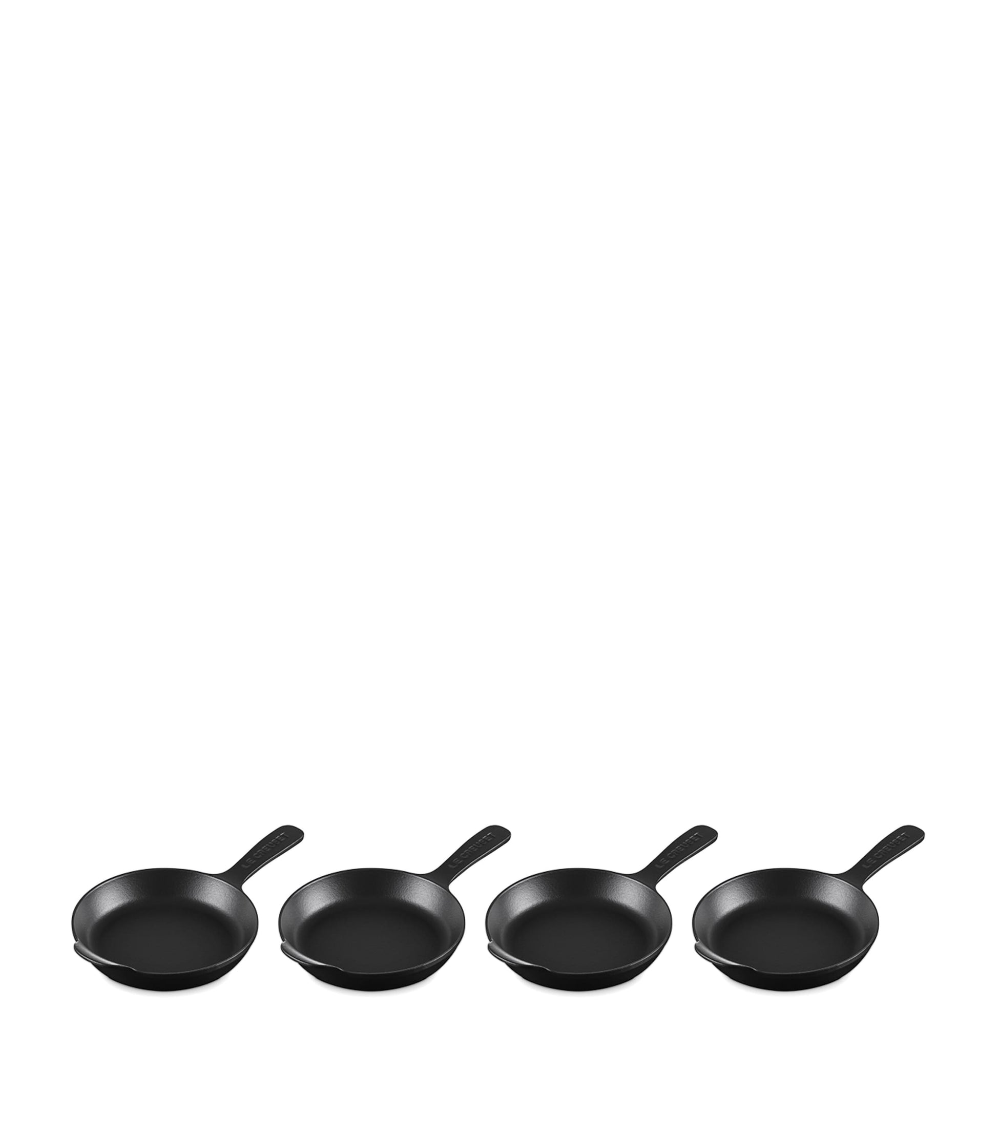 Set of 4 Cast Iron Gourmand Mini Skillets (16cm)