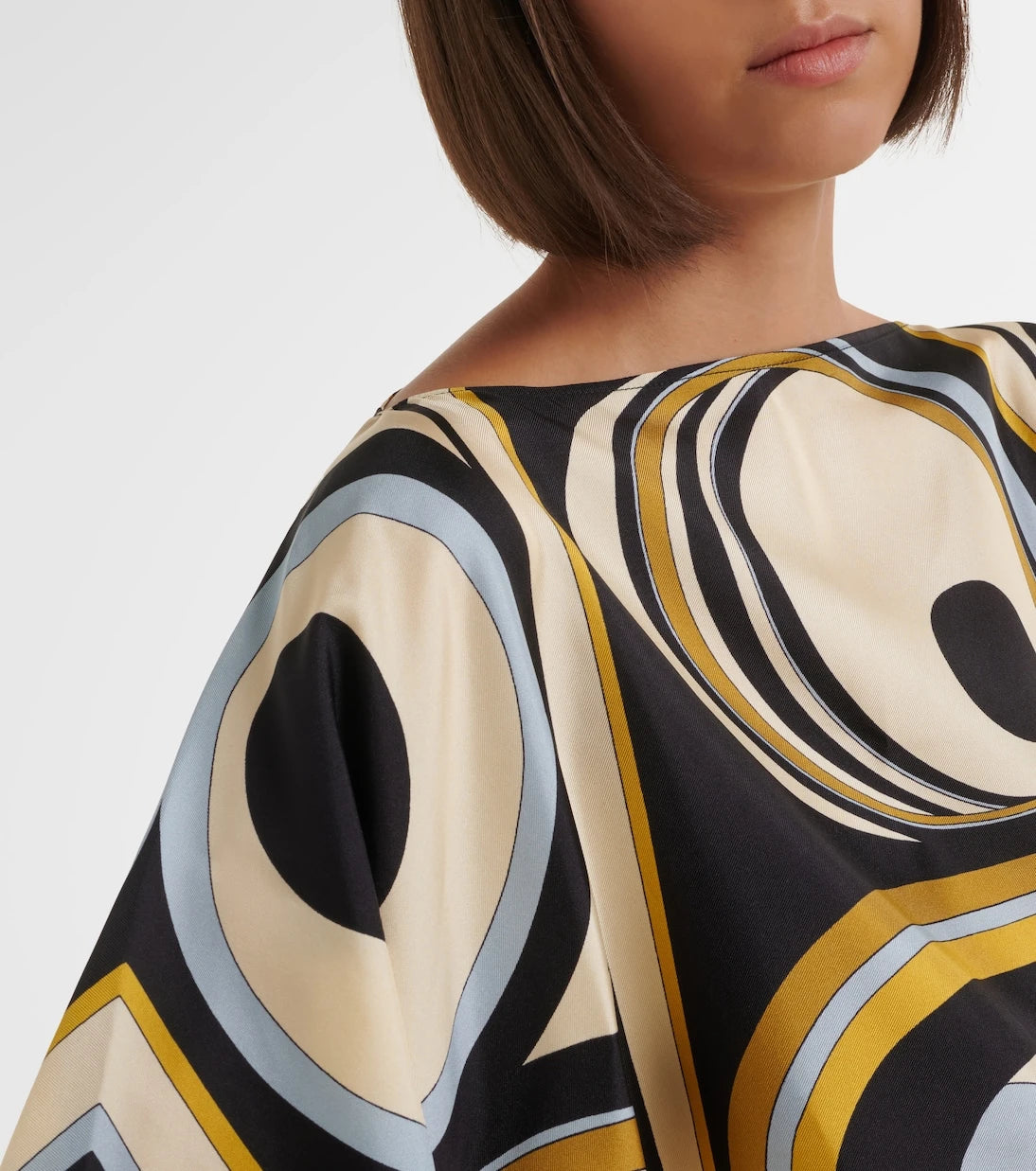 La DoubleJ - Foulard printed silk twill top