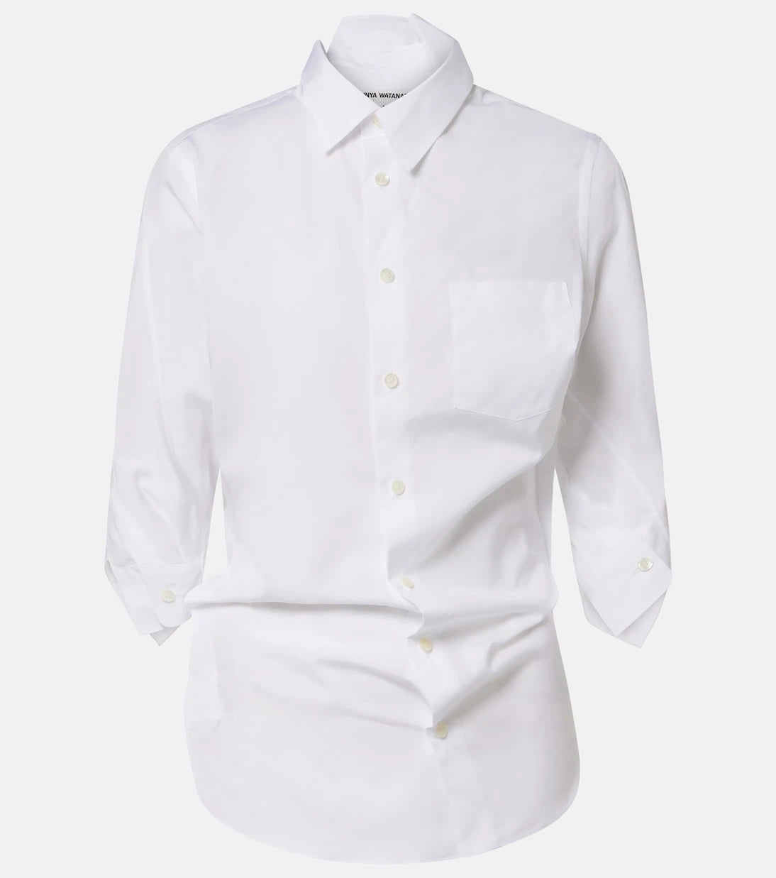 Junya Watanabe - Draped cotton poplin shirt