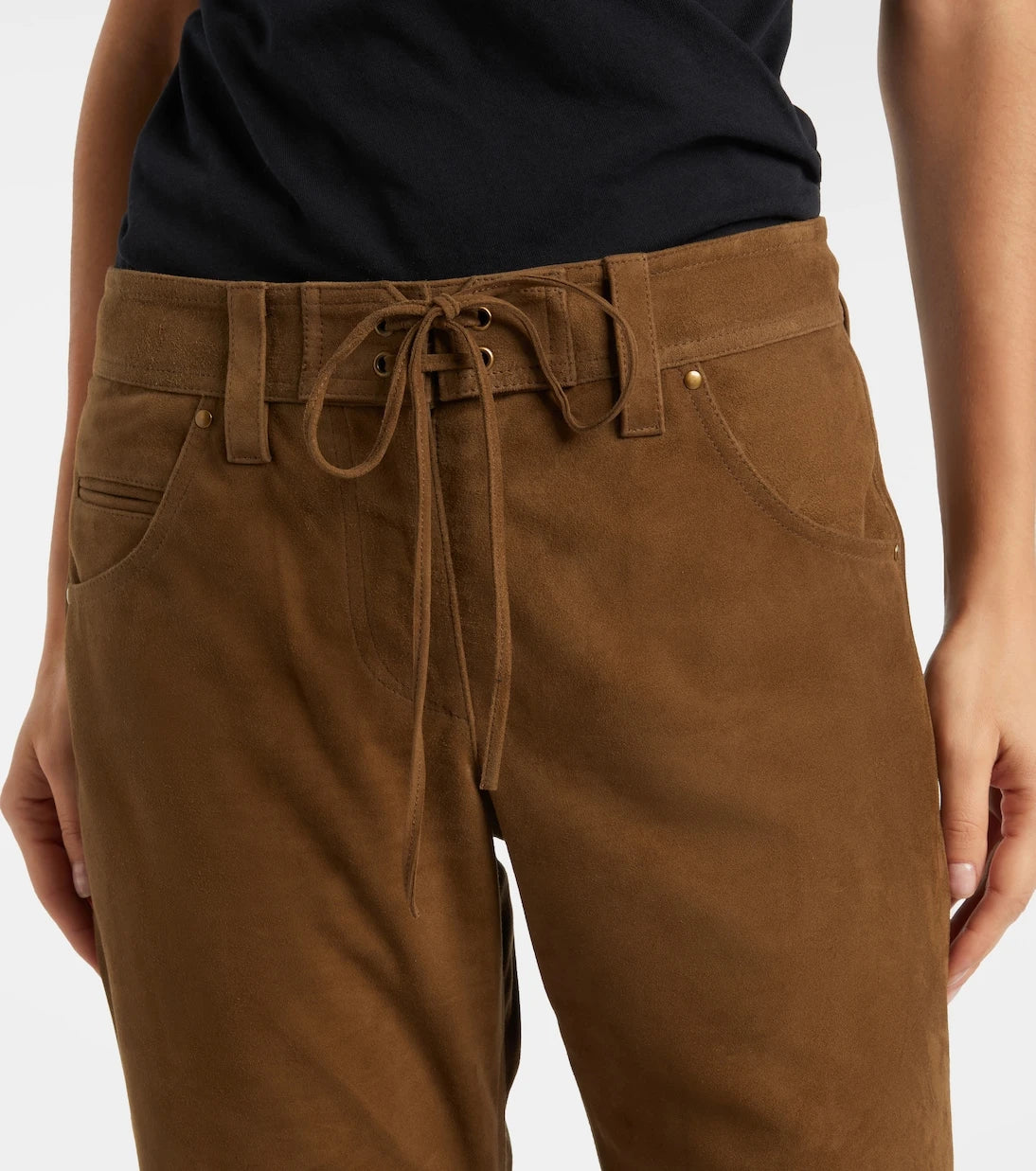 Isabel Marant - Suede straight-leg pants