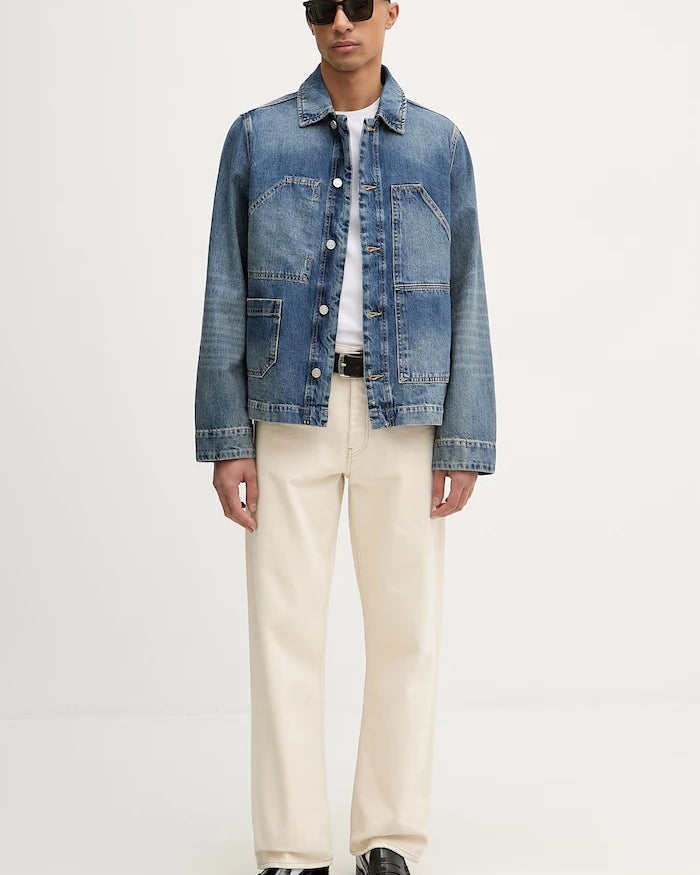 AllSaints erkek pamuklu denim ceket EXILE