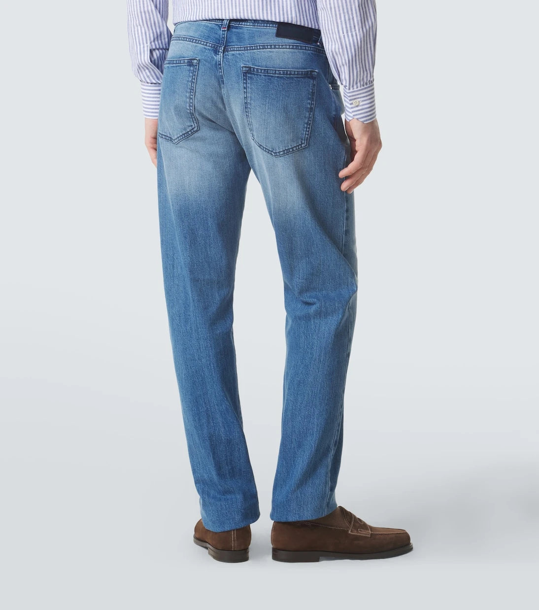 Kiton - بنطلون جينز بقصة ضيقة
