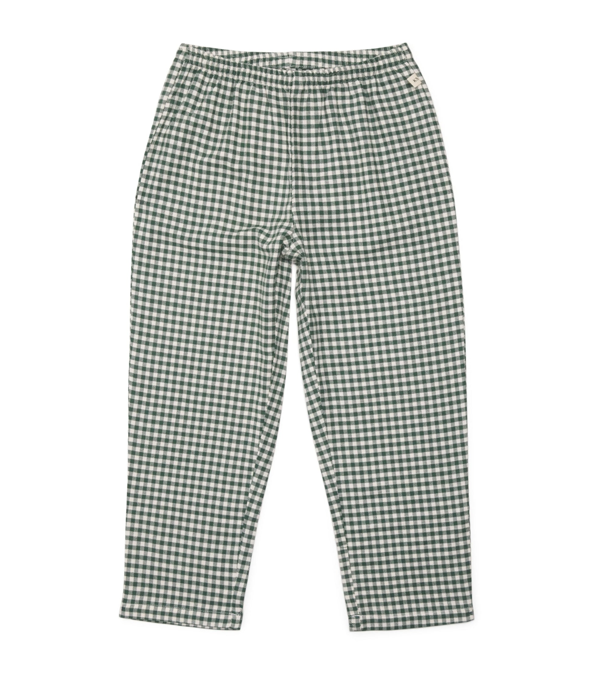 Organic Cotton Check Foret Trousers (9 Months-4 Years)