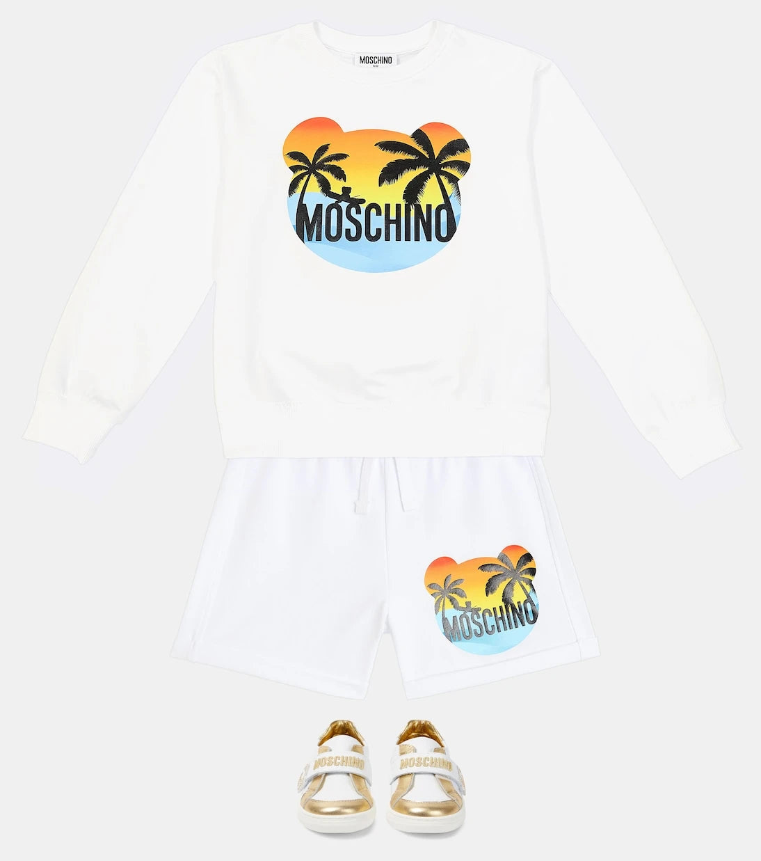 Moschino Kids - Printed cotton-blend sweatshirt
