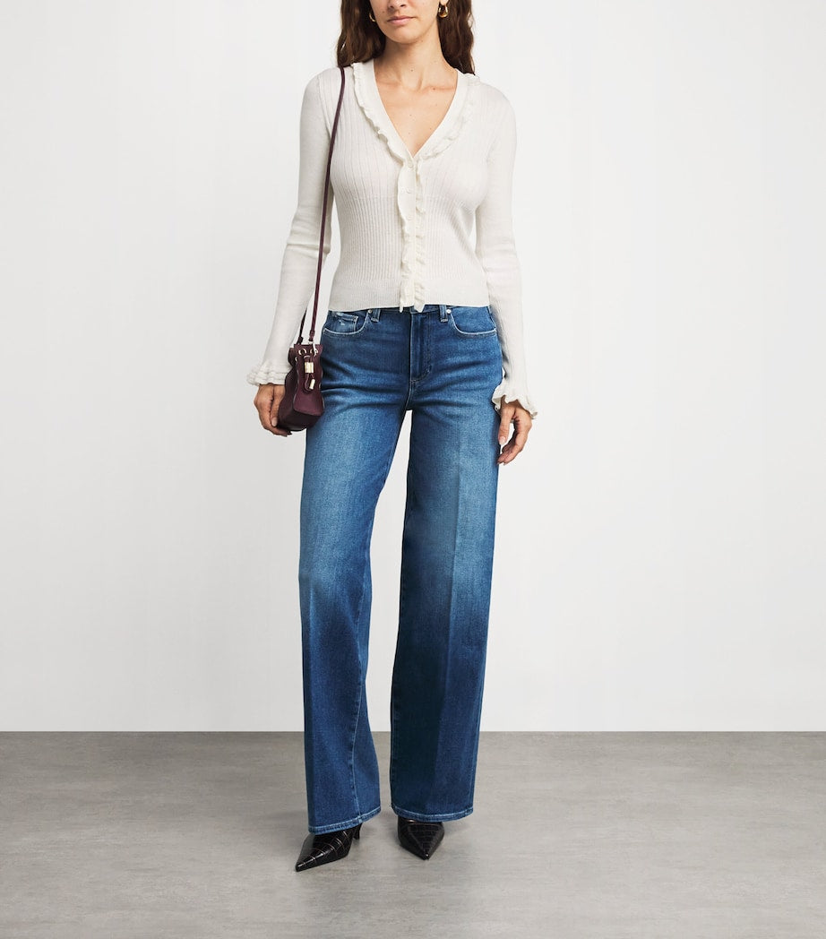 PAIGE White Organic Cotton-Blend Demetra Cardigan