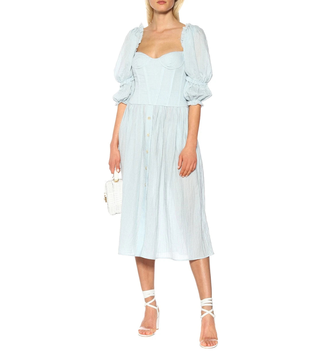 Brock Collection - Oceanic gingham cotton top