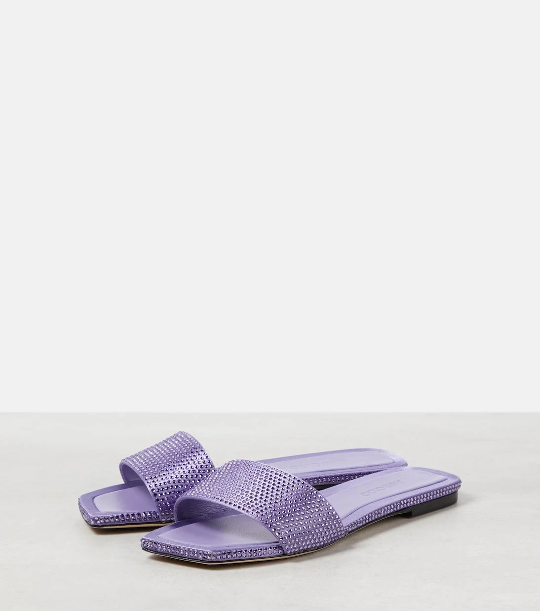 Jimmy Choo - Clovis embellished satin mules
