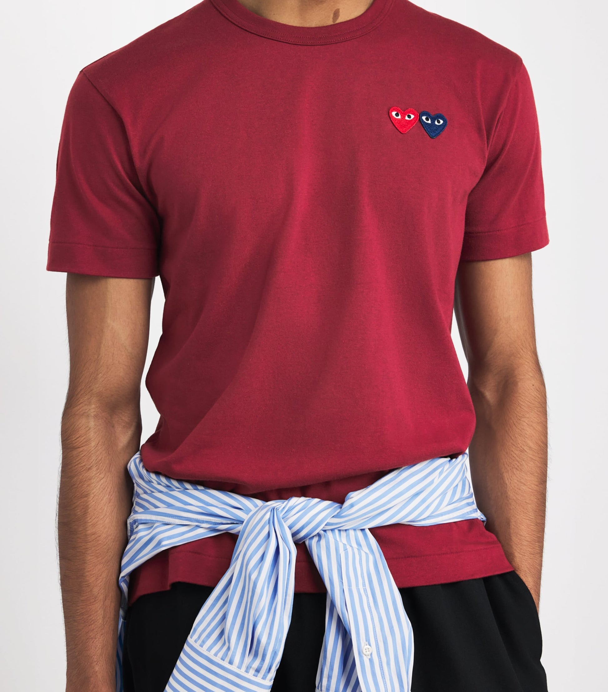 Comme Des Garçons Play Embroidered Double-Heart T-Shirt