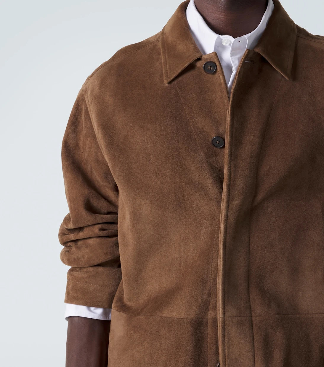 The Row - Ulrich paneled suede jacket