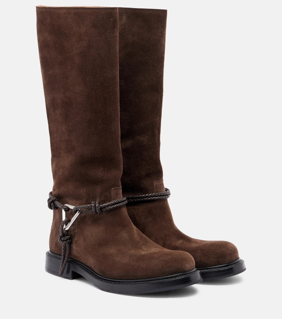 Bottega Veneta - James Knot suede knee-high boots