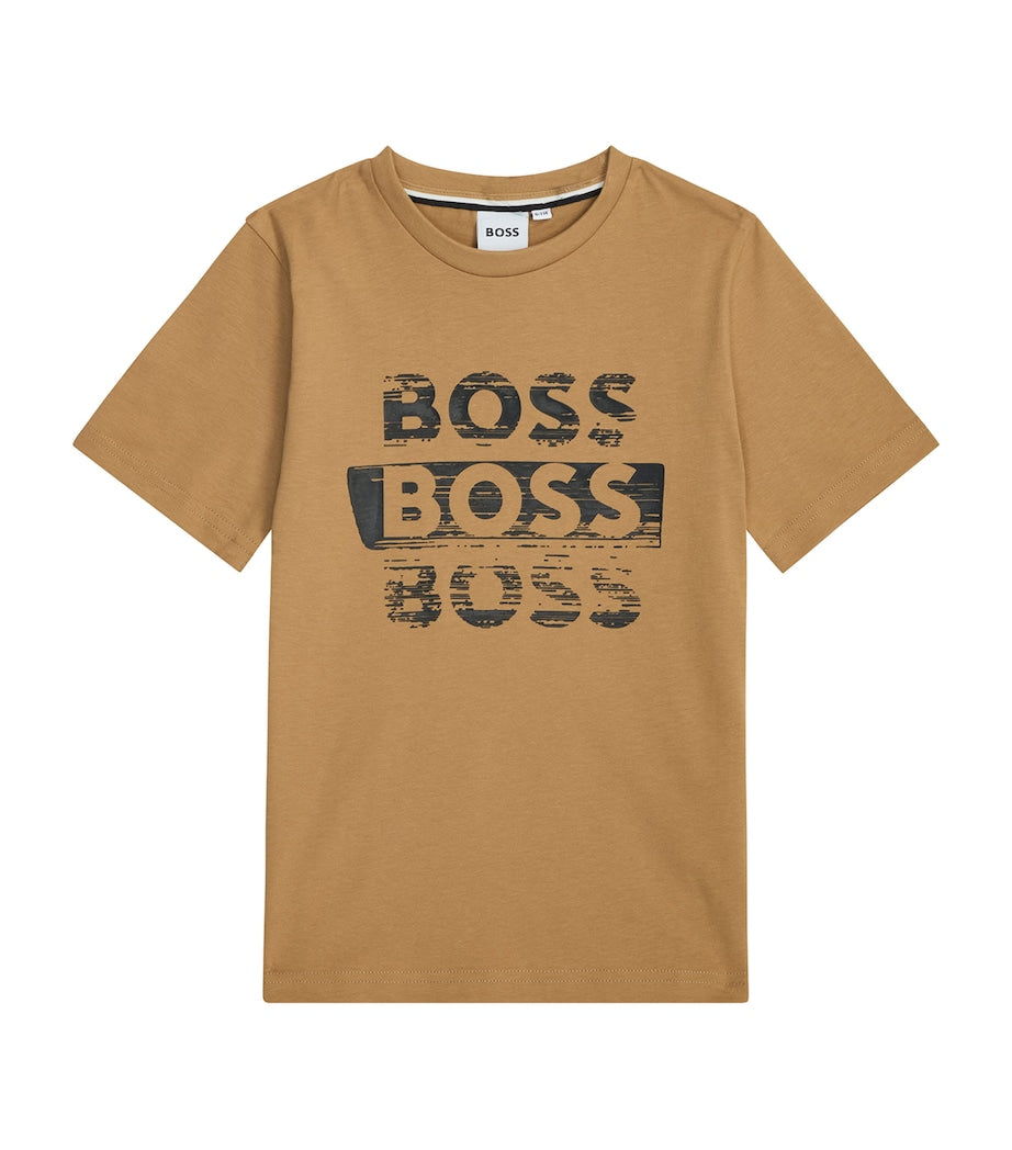 BOSS Kidswear Cotton Triple Logo T-Shirt (4-16 Years)