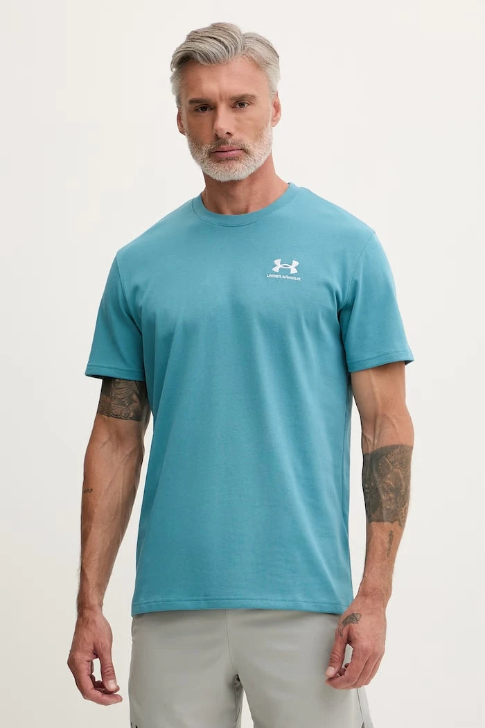Under Armour erkek antrenman tişörtü UA LOGO EMB HEAVYWEIGHT