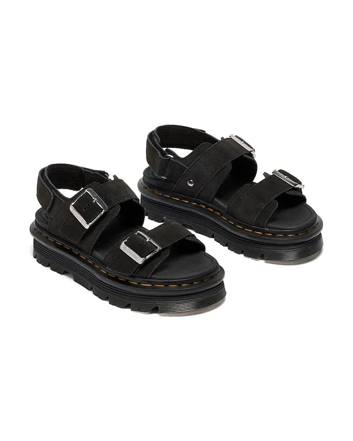 Dr. Martens platform kadın süet sandalet ayakkabısı ZebZag Sandal