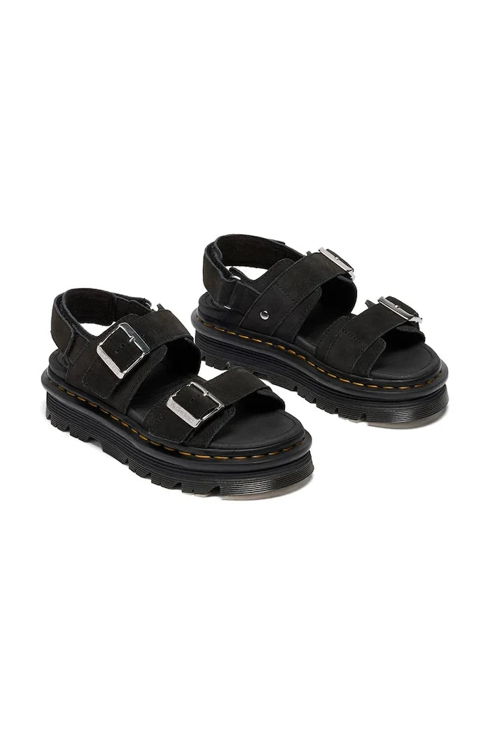 Dr. Martens platform kadın süet sandalet ayakkabısı ZebZag Sandal