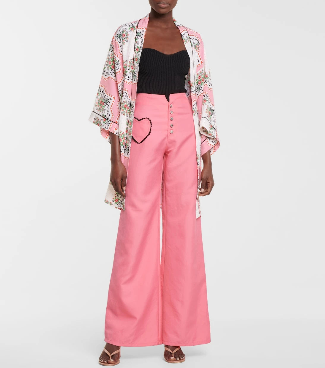 Rodarte - High-rise wide-leg twill pants