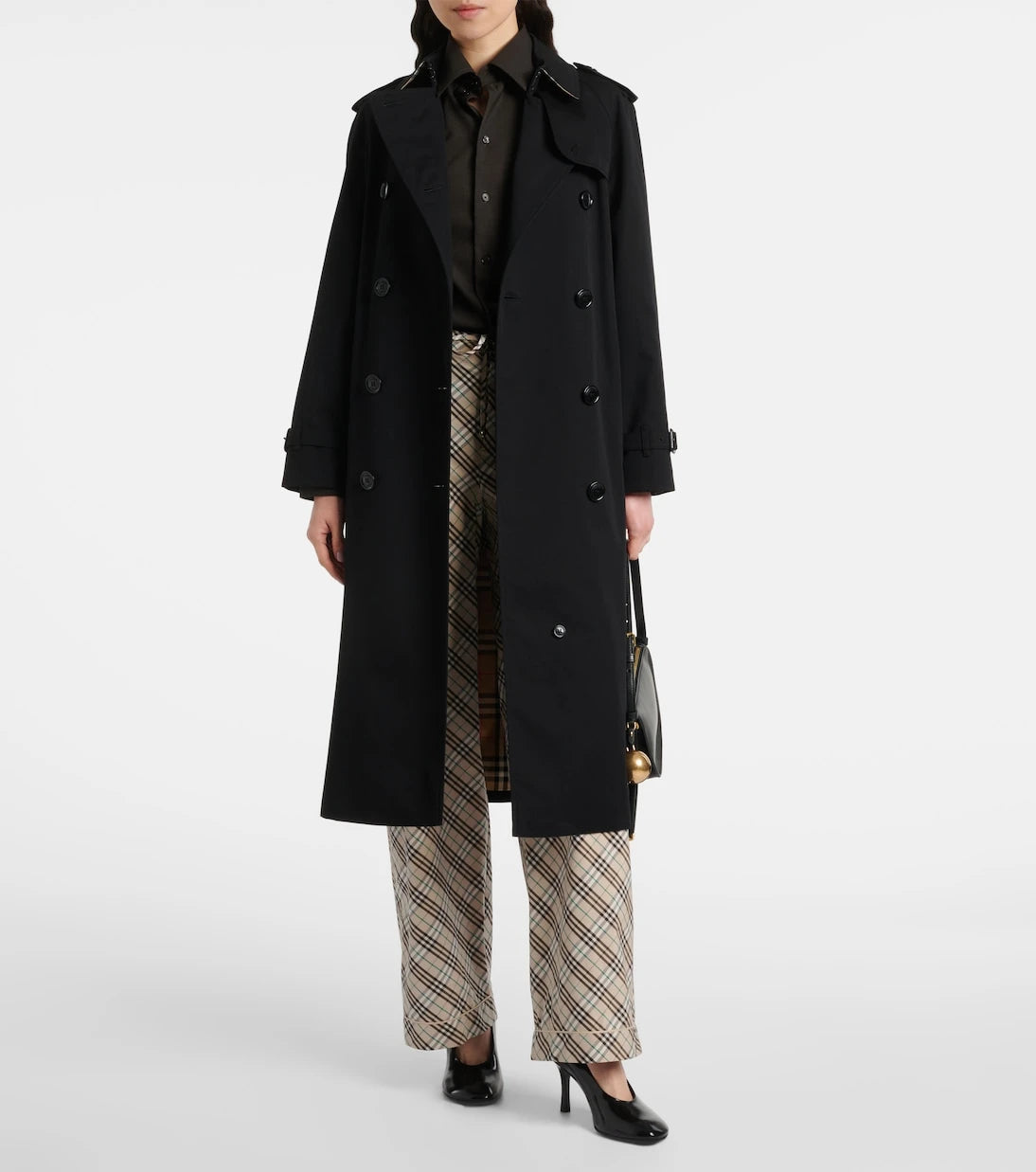 Burberry - Burberry Check cotton wide-leg pants