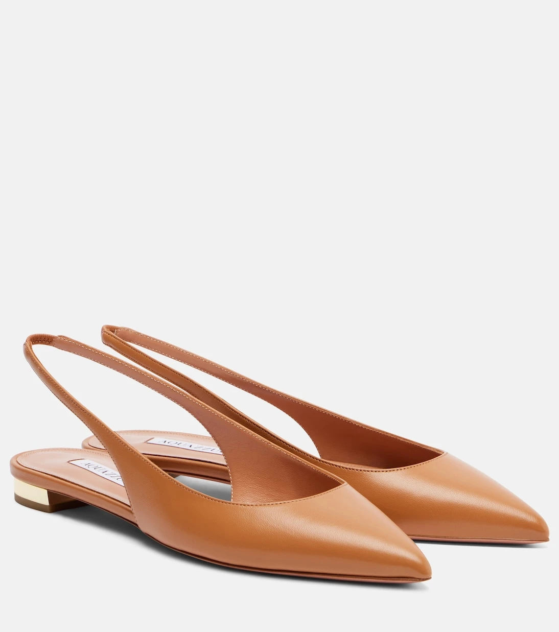 Aquazzura - Purist leather slingback flats