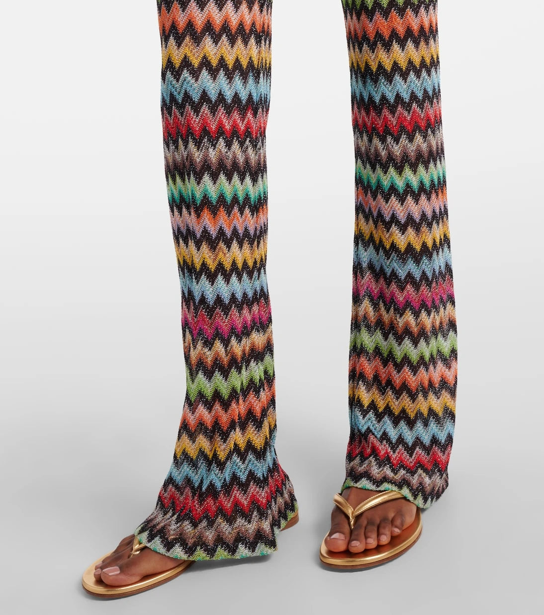 Missoni - Zigzag lamé flared pants