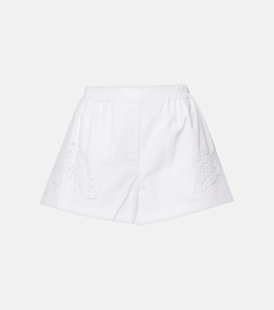 Versace - Sangallo embroidered cotton poplin shorts