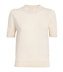 Ivory Cashmere T-Shirt Sweater
