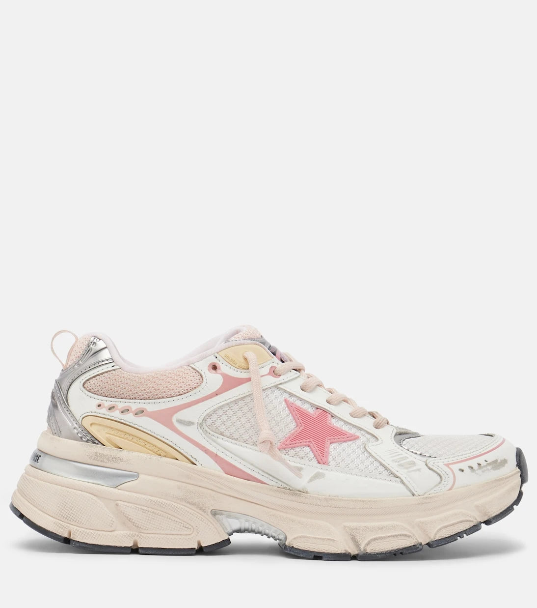 Golden Goose - Lightstar leather-trimmed sneakers