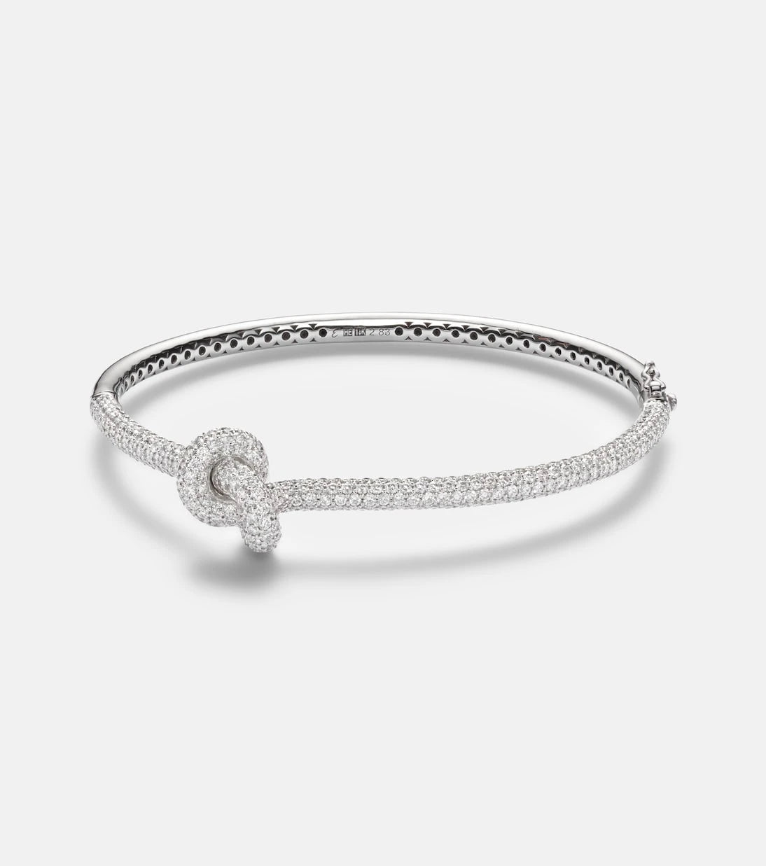 Engelbert - Legacy Knot 18kt white gold bangle with diamonds