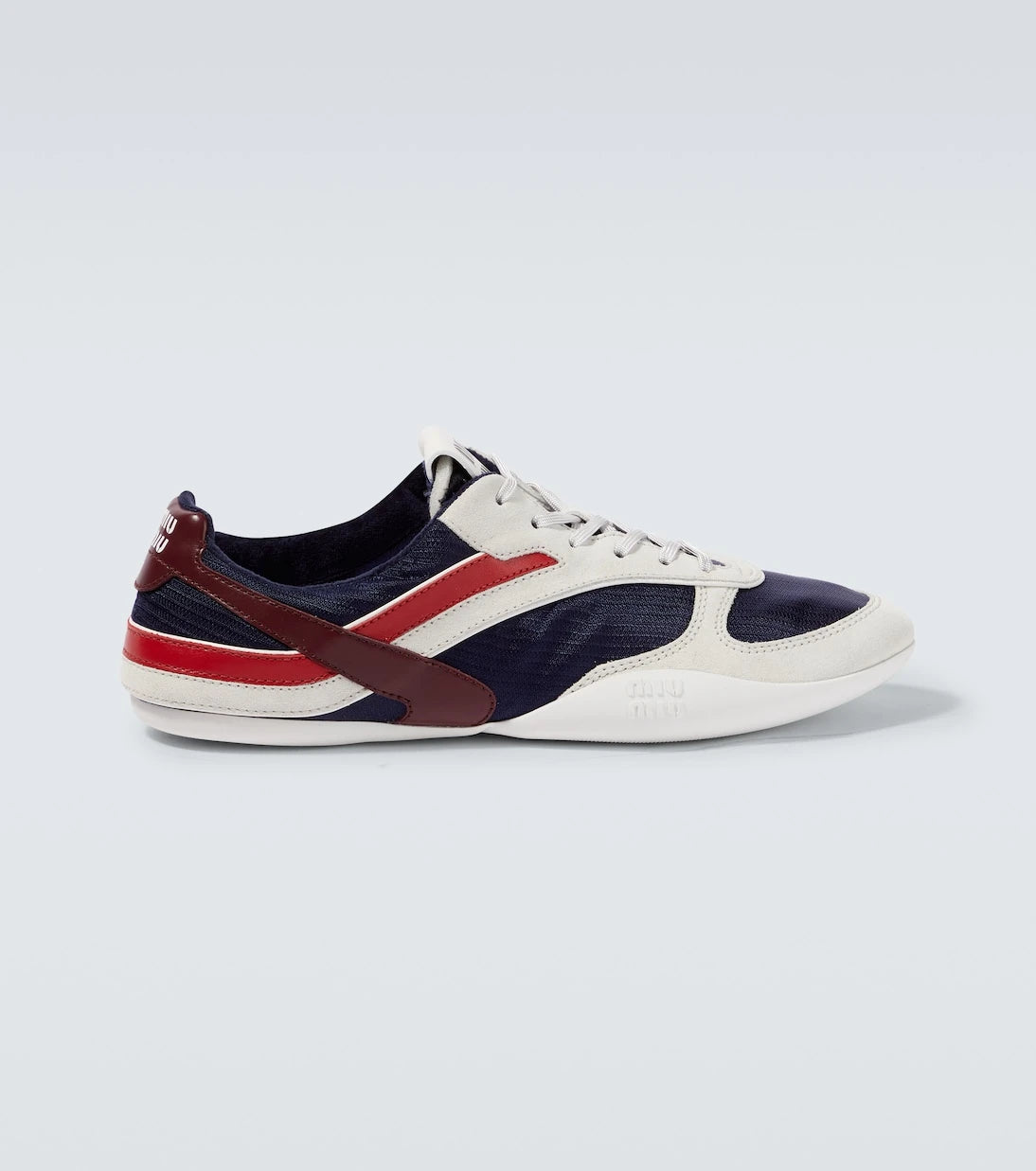 Miu Miu - Gymnasium suede-trimmed sneakers