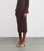Good American Brown Matte Jersey Midi Skirt