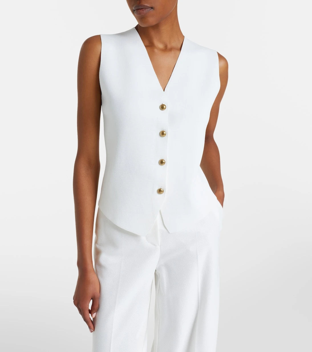 Max Mara - Knitted crêpe vest