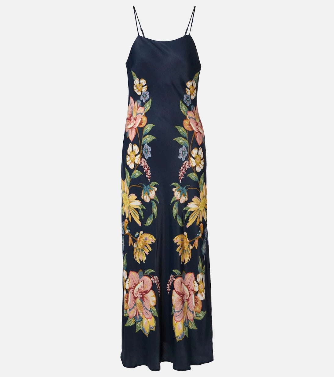 Farm Rio - Floral satin maxi dress