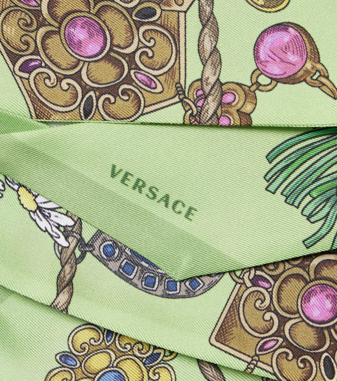 Versace - Floral silk twill scarf