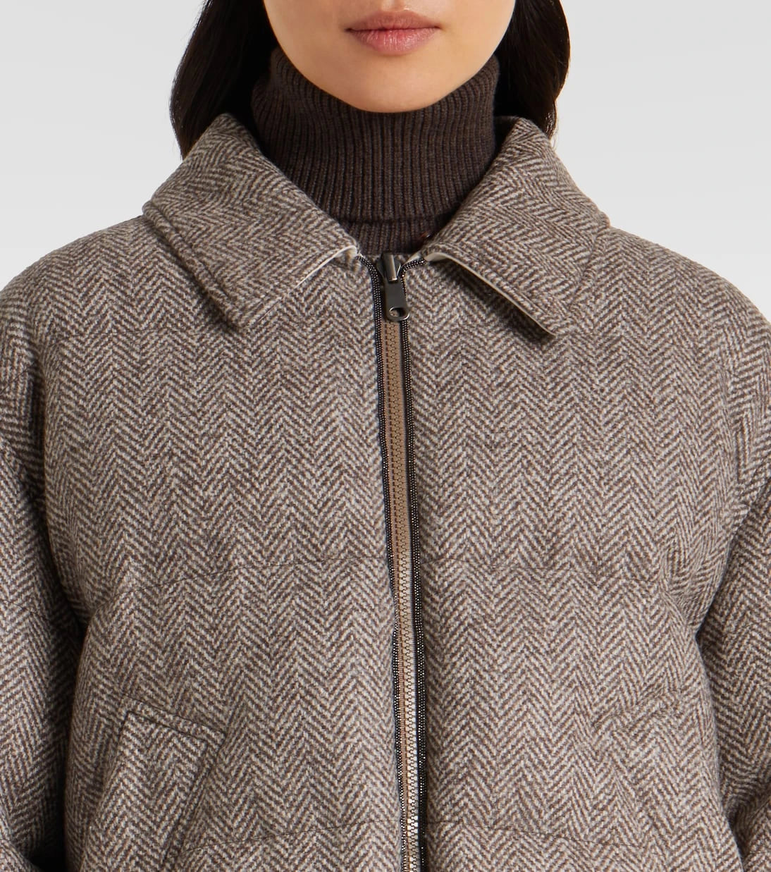 Brunello Cucinelli - Wool-blend down jacket