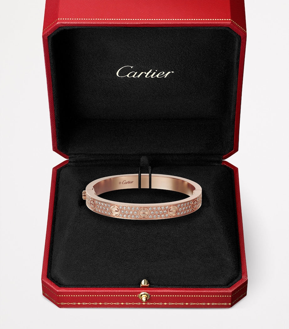 Rose Gold and Diamond LOVE Bracelet