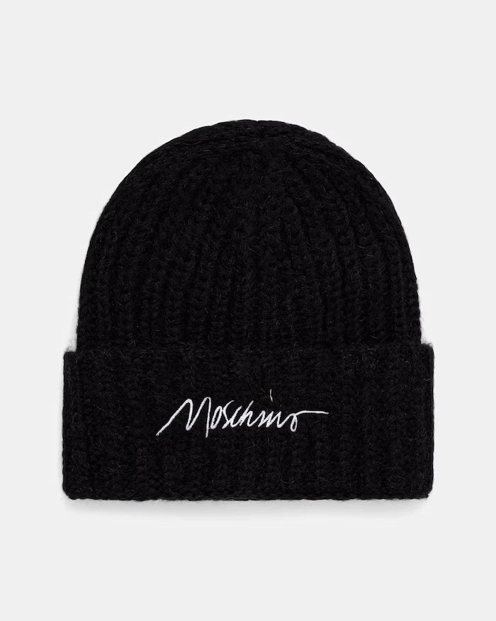 Moschino шапка beanie дамска от вълнена материя